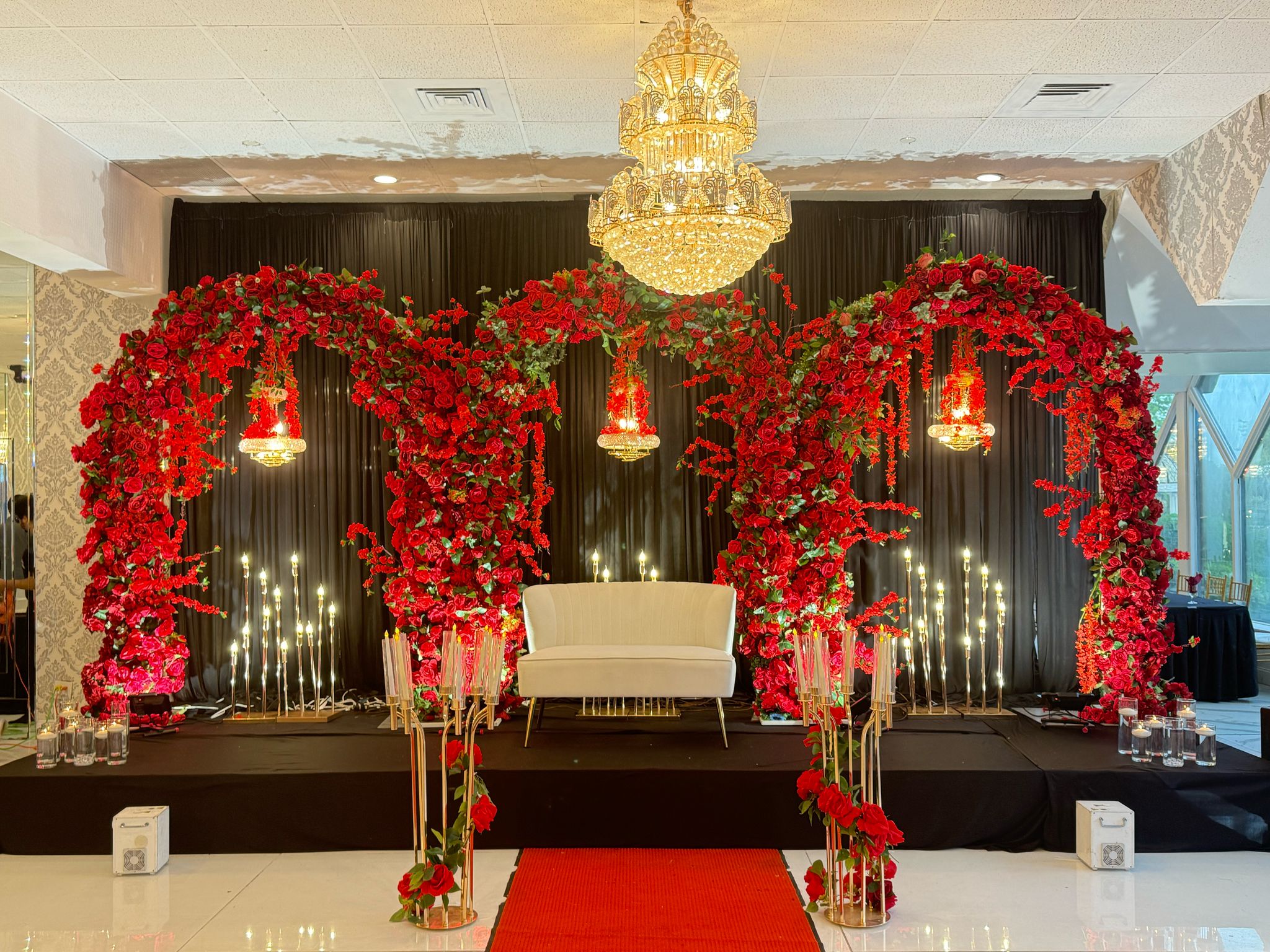 Wedding stage and lights