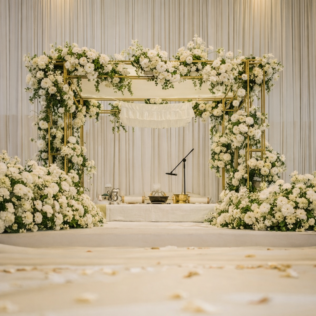 Elegant wedding setup